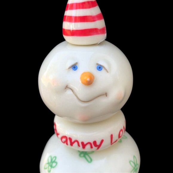 Dept. 56 Christmas Porcelain Snowman Ornaments Set of 2 - Picture 6 of 13